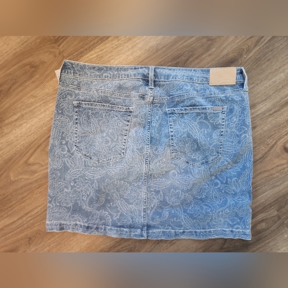 Seven FLORAL DENIM Plus size SKIRT - Picture 4 of 4